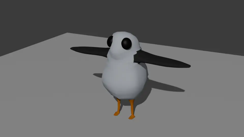 Porg creature study, render