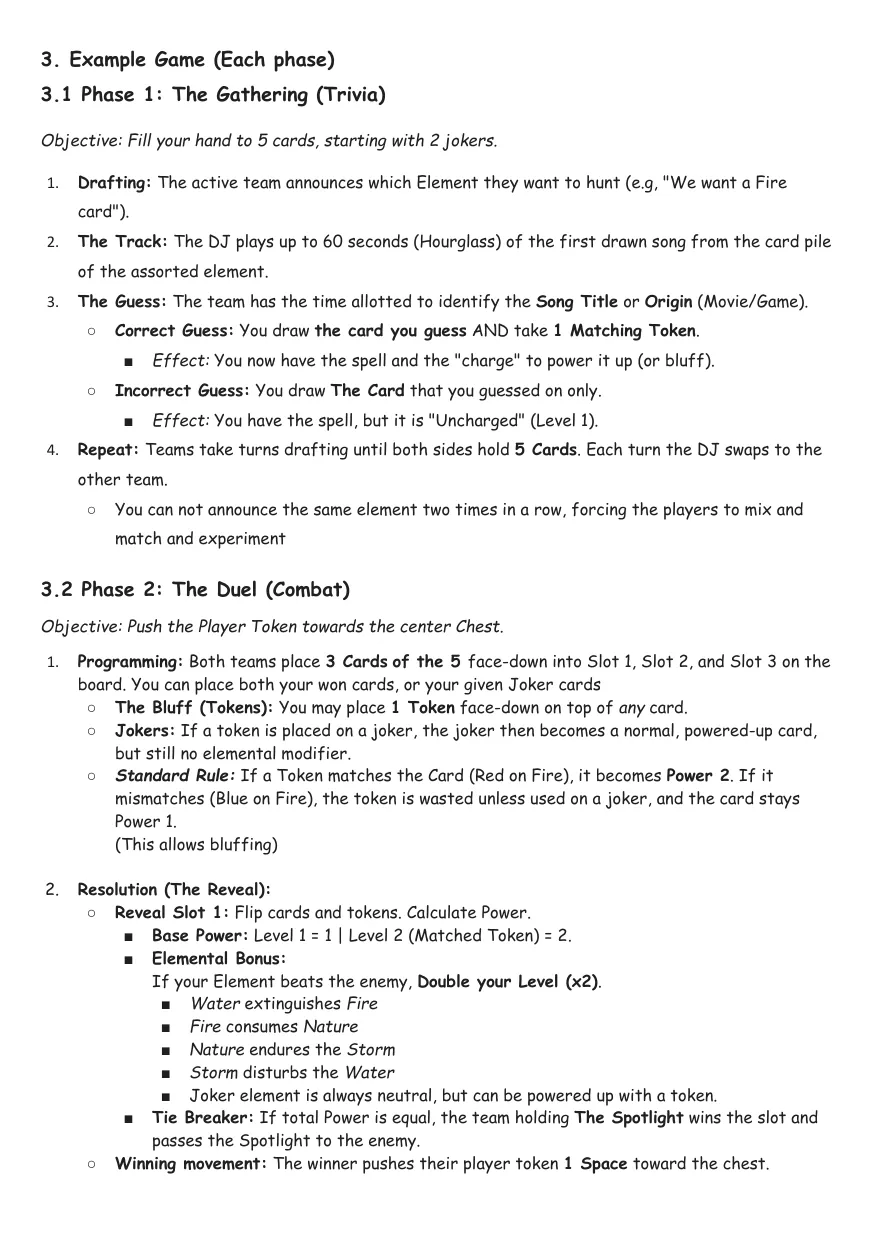 The instruction manual: example game