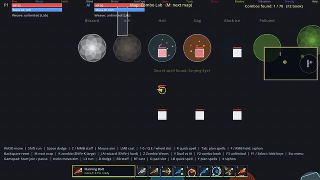 New combo clouds and a Scrying Eye that shows an enemy on the minimap