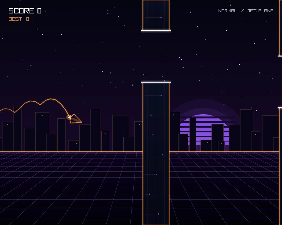 v3: jet plane, orange theme