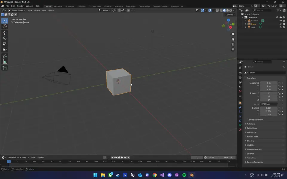 Day one: a cube